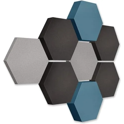 platino24 3D Wandpaneel Edition LOFT - Wandpaneele für optimale Akustik, 8 Elemente mit Schalldämmung, ideal für Musikzimmer, Heimkino und Besprechungsräume. Hochwertige Verarbeitung aus deutscher Produktion.