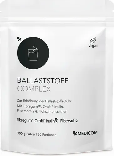 Medicom Ballaststoff Complex 300 g – Präbiotisches Ballaststoffpulver