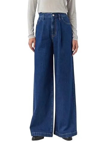 Comma Jeans mit Extra Wide Leg und Bundfalten