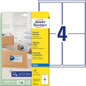 Zweckform J8169-25 Versandetiketten schmierfrei, 100 Stück von Zweckform