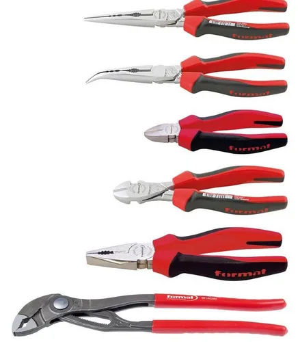 Zangen-Satz verchromt mit 2-Komponenten-Griffen – 6-teilig von FORMAT