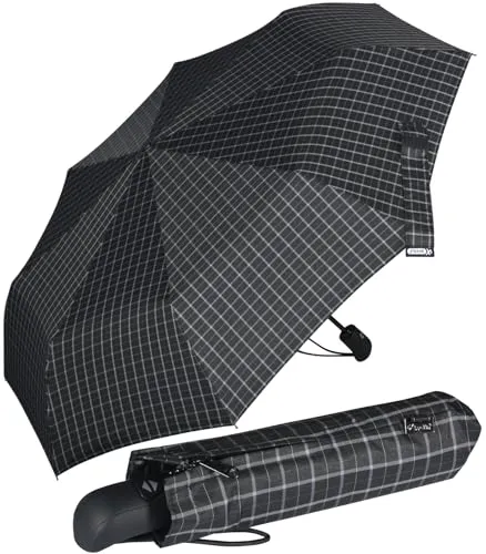 iX-brella First Class – Regenschirm mit Auf-Zu-Automatik in schwarz von iX-brella