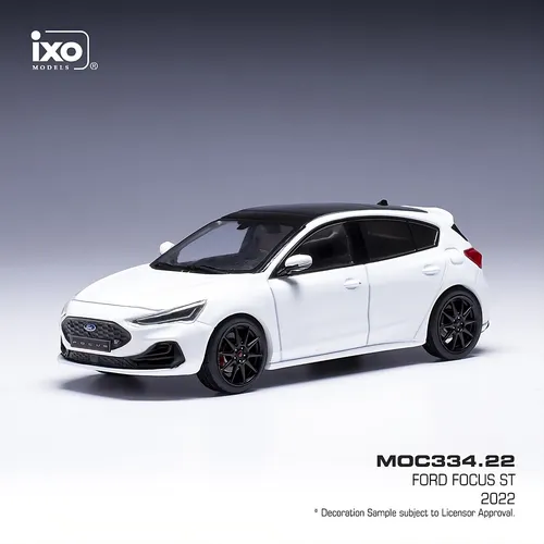 IXO Models Ford Focus ST 2022 White 1:43 - Detailgetreues Modell des Ford Focus ST in Weiß, ideal für Sammler und Autofans, Maßstab 1:43