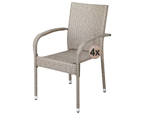 Casaria Gartenstuhl - Stapelbar und Wetterfest - Stühle für Garten, Terrasse und Balkon, aus hochwertigem Polyrattan, wetterfest und bis 160 kg belastbar. Ideal für entspannte Stunden im Freien.