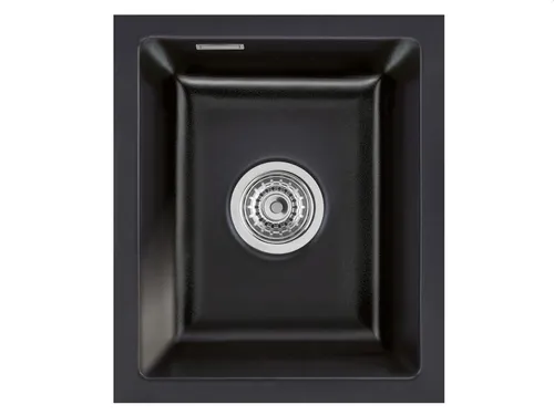 Systemceram Mera 32 U Nero Keramikspüle Handbetätigung von systemceram