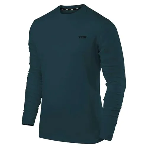 TCA Element Sport Langarmshirt Herren - Atmungsaktives Laufshirt für Outdoor-Aktivitäten - Activewear-T-Shirts für Herren, ideal für mittlere bis lange Läufe. Mit TCA D.R.Y.-Technologie für schnellen Schweißtransport und optimalen Komfort bei kalten Bedingungen.