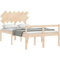 vidaXL Seniorenbett aus Massivholz mit Kopfteil - Praktisches Seniorenbett aus robustem Kiefernholz mit 45 cm Sitzhöhe für einfaches Ein- und Aussteigen. Bietet zusätzlichen Stauraum und stabilen Halt durch das Kopf- und Fußteil. Ideal für komfortables Schlafen!