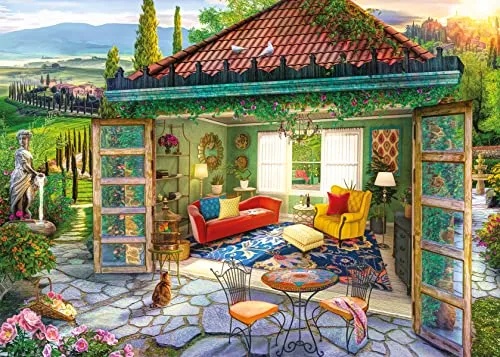 Ravensburger Puzzle 2D 1000 elementów: Oaza toskańska, Stary Design