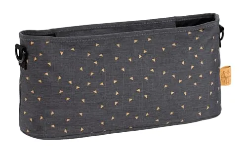 LÄSSIG Baby Kinderwagenorganizer Triangle grey - Wickeltasche mit großem Hauptfach und übersichtlicher Innenaufteilung, ideal für unterwegs mit einfacher Kinderwagenbefestigung.