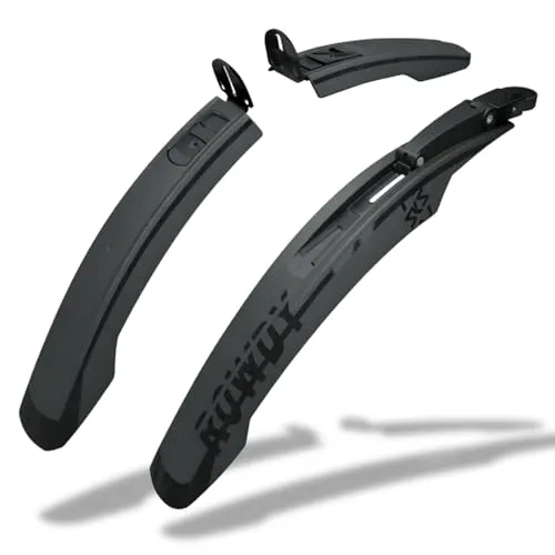 SKS Rowdy Set 2.0 Kinderfahrrad Schutzblech black - Hochwertiges Schutzblech-Set für Kinderfahrräder, bietet optimalen Spritzschutz und ist robust sowie leicht zu montieren.