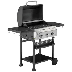 Gasgrill 9 kW mit 3 Edelstahlbrennern und klappbaren Ablagen