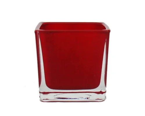 Exotenherz Übertopf Übertopf Glas-Würfel - verschiedene Farben 8x8x8cm