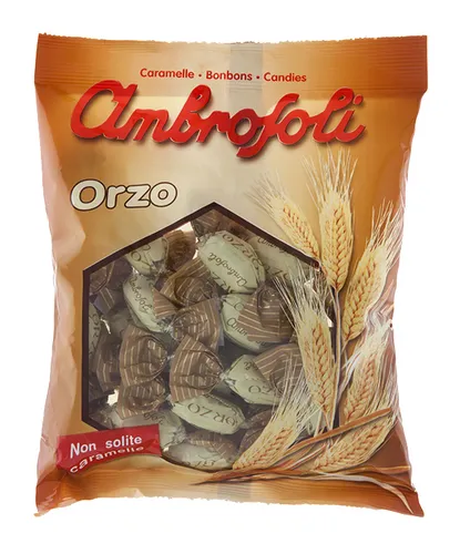 Ambrosoli Orzo Hartbonbons mit Gerste Geschmack Bonbons 150g Beutel