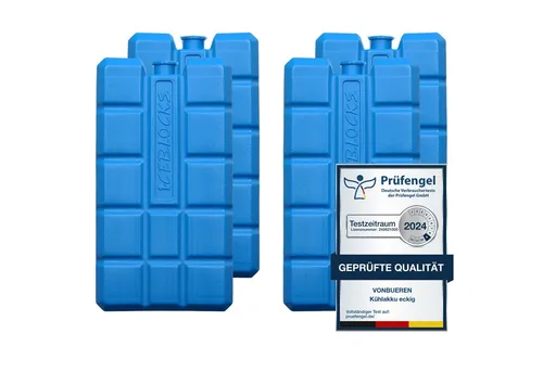 VonBueren Kühlakku Set, 200 g, 8,1 x 15,2 x 2,2 cm, blau von VonBueren