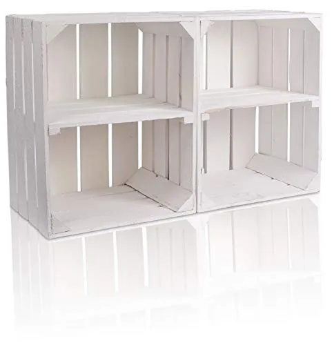 CHICCIE Holzkiste Kurzes Regal Weiß 50x40x30cm - Vielseitige Kisten für kreative Ideen - Kisten für Aufbewahrung und Dekoration, nachhaltig und umweltfreundlich, ideal für Heim und Garten. Gestalte individuelle Möbelstücke und bringe Ordnung in dein Zuhause!