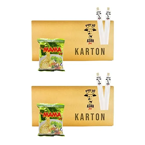 2Kartons (60x60g) Mama Tütensuppen Nudeln mit Gemüse Geschmack (Papa Vo)