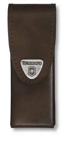 Victorinox Gürteletui Leder braun - Messer-Aufbewahrung aus hochwertigem braunem Echtleder mit Klettverschluss, ideal für den praktischen und eleganten Transport Ihres SwissTool Spirit Plus am Gürtel.