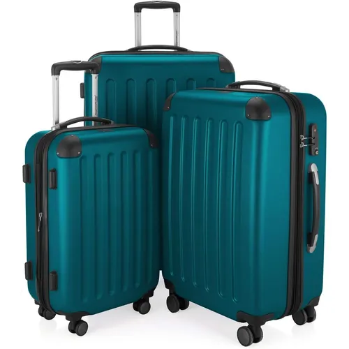 HAUPTSTADTKOFFER - SPREE - 3er Trolley-Set Rollkoffer - Koffer-Set (S, M, L) mit 4 leisen Doppel-Rollen, ideal für jede Reise, inklusive komfortabler Volumenerweiterung für Souvenirs und sicherem Zahlenschloss.