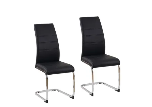 HTI-Living Freischwinger Schwingstuhl SallyC PU Schwarz (Set, 2 St)