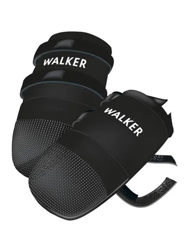 Walker Care protective boots XXXL - 2 Stück, schwarzer Pfotenschutz für Hunde, unterstützt schnelle Heilung von Pfotenverletzungen, mit Klettverschluss für optimalen Halt