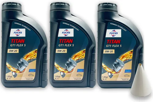 L Fuchs Titan Gt1 Flex 5 0W-20 Motoröl Öl 0W20 BMW | MB | Jaguar | Opel | 3