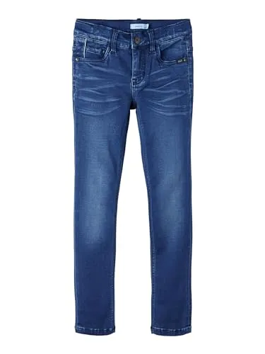 NAME IT Nkmtheo Xslim Jeans für Jungen - Hosen für Jungen, extra slim fit mit verstellbarem Taillenbund und dehnbarem Jeansstoff für optimalen Tragekomfort.
