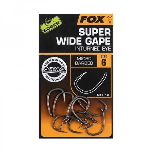 FOX Edges Armapoint Super Wide Gape Size 6 (Inturned Eye)