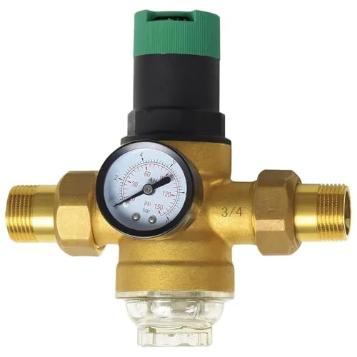 AQUA HEATING Druckminderer Wasser mit Manometer - 3/4