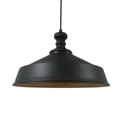 bamyum Asletl-Knob Hängelampe Ø40 cm - Industrielle Vintage Pendelleuchte aus Metall, höhenverstellbar mit einem modernen Design – ideal für Küche und Esszimmer.