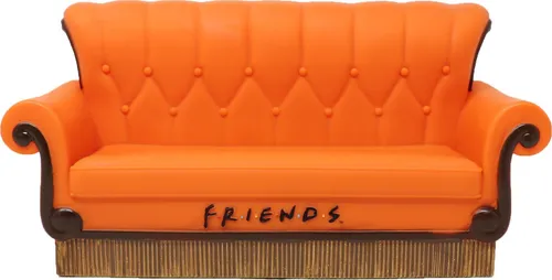 Monogram Friends Sparschwein 20 cm Orange - Actionfiguren und Sammlerstücke, offiziell lizenziertes Friends Produkt mit einem einzigartigen Sofadesign – perfekt zum Geldsparen und ein Must-Have für jeden Fan!