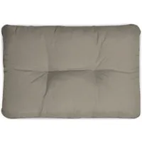 Beautissu Flair Loungekissen Outdoor Rücken 50x40x12cm Hellgrau