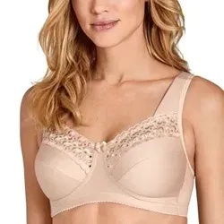 Miss Mary Broderie Anglais Soft Bra BH Haut D 85 Damen - Funktionsunterwäsche mit eleganten Stickereidetails - Bequemer, bügelloser BH aus weichem Baumwolltrikot für optimalen Komfort und perfekten Halt.