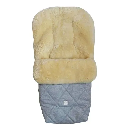 Kaiser Coosy Lammfell Kinderwagen Fußsack - Fußsack für Kinderwagen mit universeller Passform, hochwertigem Lammfell und abnehmbarem Vorderteil für flexible Nutzung in allen Jahreszeiten.