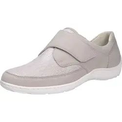 Waldläufer Henni 20 Weite H Klettschuh Beige - Slipper & Loafer: Bequemer Klettschuh aus hochwertigem Leder mit Wechselfußbett, ideal für Problemfüße und perfekten Tragekomfort.