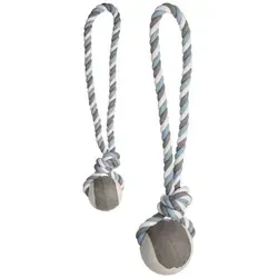 Flamingo Zerrspielzeug Hundespielzeug Jim Zerrseil mit Ball blau blau Maße: 40 x 7,5 x 6 cm