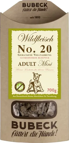 Bubeck Adult No 20 Mini Wild gebackenes Hundefutter 700 g