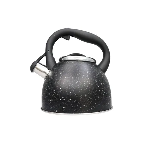 Wasserkessel Edelstahl Flötenkessel 2,5L in schwarz von Schäfer Elektronik