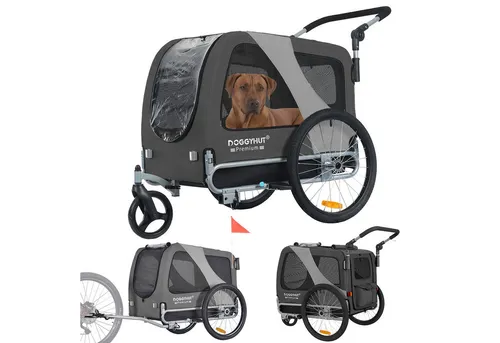 TIGGO DOGGYHUT® Hundefahrradanhänger – 2 in 1
