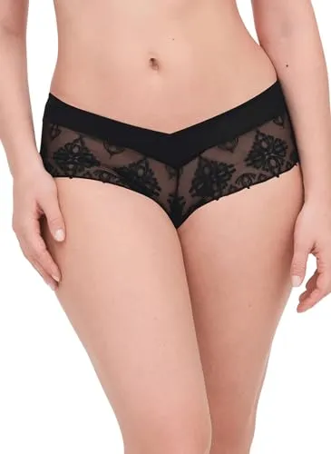 Chantelle Day To Night Shorty, Damen Unterwäsche - Funktionsunterwäsche in Schwarz mit komfortabler Spitze und transparenter Tüllrückseite, ideal für einen femininen Look und höchsten Tragekomfort.