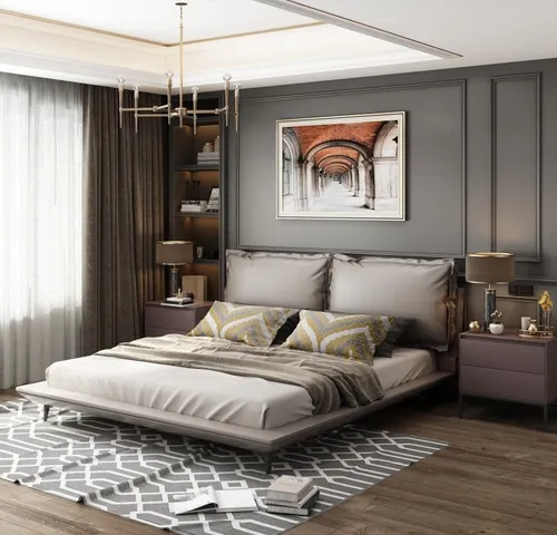 Luxus Polsterbett Ehebett 180x200 cm in Grau - Elegantes Designerbett für Erwachsene, mit einem stabilen Holzgestell und hochwertigem Polyesterbezug. Ideal für stilvolles Schlafen und angenehme Nächte im Schlafzimmer.