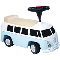 BIG Baby VW T1 (blau-weiß) - 2-in-1 Rutschauto für Kinder, robust und mit originalgetreuem Retro-Design, ideal für drinnen und draußen