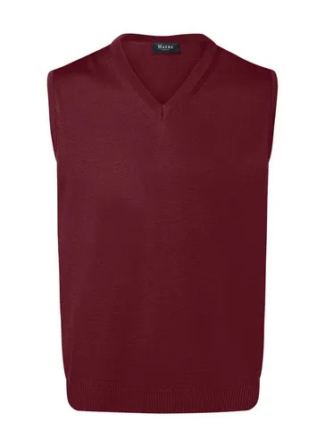 MAERZ Muenchen Pullunder rot 56 - Herren-Pullover aus 100% Wolle, in elegantem Weinrot, perfekt für stilvolle Layering-Looks und kühle Tage.