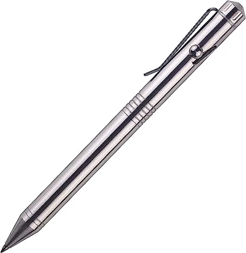 SMOOTHERPRO Kugelschreiber Bolt Action Stift Kompatibel mit G2-Minen Edelstahl Stift für Büro Schule Business(SSG050)