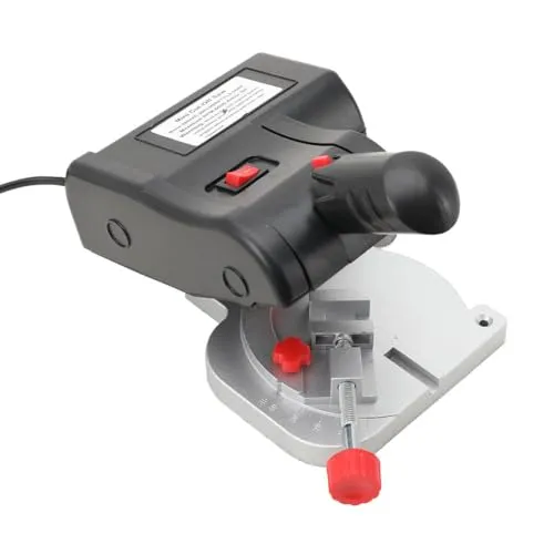 YILIKISS Mini Gehrungssäge 220V Kappsäge Gehrungssäge 6000 U/min Klein Tischkreissäge Stahlsägeblatt Stahl Sägeblatt Kreissäge Stahl Sägeblatt Kreissäge 45° für Holz Metall