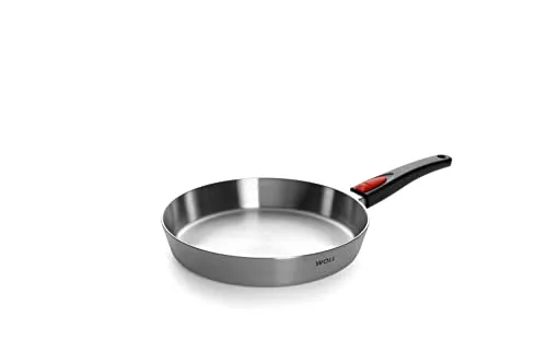 WOLL Concept Pro Edelstahlpfanne Ø 28cm mit abnehmbarem Griff - Hochwertige Pfanne aus 5-lagigem Edelstahl-Aluminium, ideal für alle Herdarten, inklusive Induktion. Abnehmbarer Griff spart Platz und sorgt für einfache Handhabung.