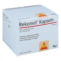 Rekonvit Kapseln 90 ST - Nahrungsergänzungsmittel mit hochwertigem Molke- und Milchprotein, glutenfrei und ohne Konservierungsstoffe, ideal zur Unterstützung einer ausgewogenen Ernährung.