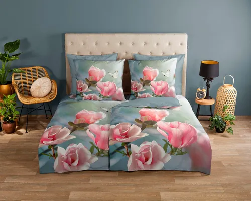 Good Morning Wendebettwäsche Close, 2-teilig, 100% Baumwolle, 135x200, Wendeoptik - Bettwäsche-Set aus 100% Baumwolle mit Wendeoptik und Reißverschluss. Maschinenwaschbar bis 40°C, ideal für gemütliche Nächte.