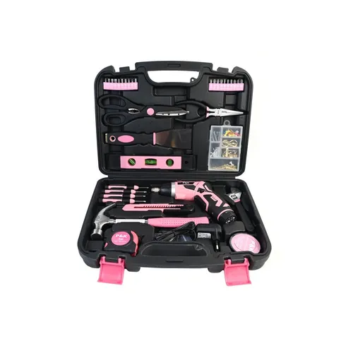 Wahl B Ware P & K 135-teiliges Werkzeugset im Pinken Werkzeugkoffer - Oszillierendes Multifunktionswerkzeug-Zubehör, 135 Teile im stylischen pinken Koffer, ideal für kreative DIY-Projekte und Reparaturen.