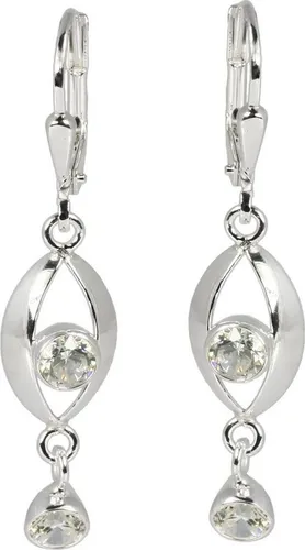SilberDream Paar Ohrhänger - Eye Ohrringe aus 925 Sterling Silber - Elegante Damen Ohrhänger aus 925 Sterling Silber, besetzt mit weißen Zirkoniasteinen. Ideal für stilvolle Akzente und modische Outfits.