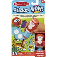 Melissa & Doug - Sticker WOW! Tiger Aufkleberstempel & Block, Basteln